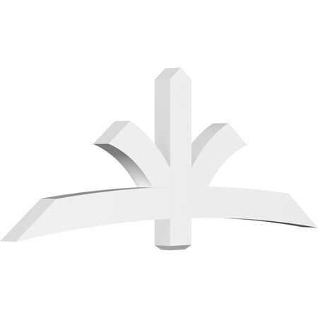 Ekena Millwork Davenport Architectural Grade PVC Gable Bracket, 84"W x 31 1/2"H x 4"D x 6"F, 9/12 Pitch GBP084X32X0406DAV00